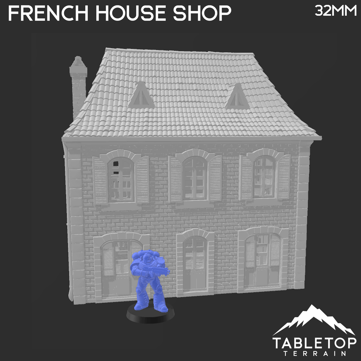 Tabletop Terrain Building French House Shop - WWII Building