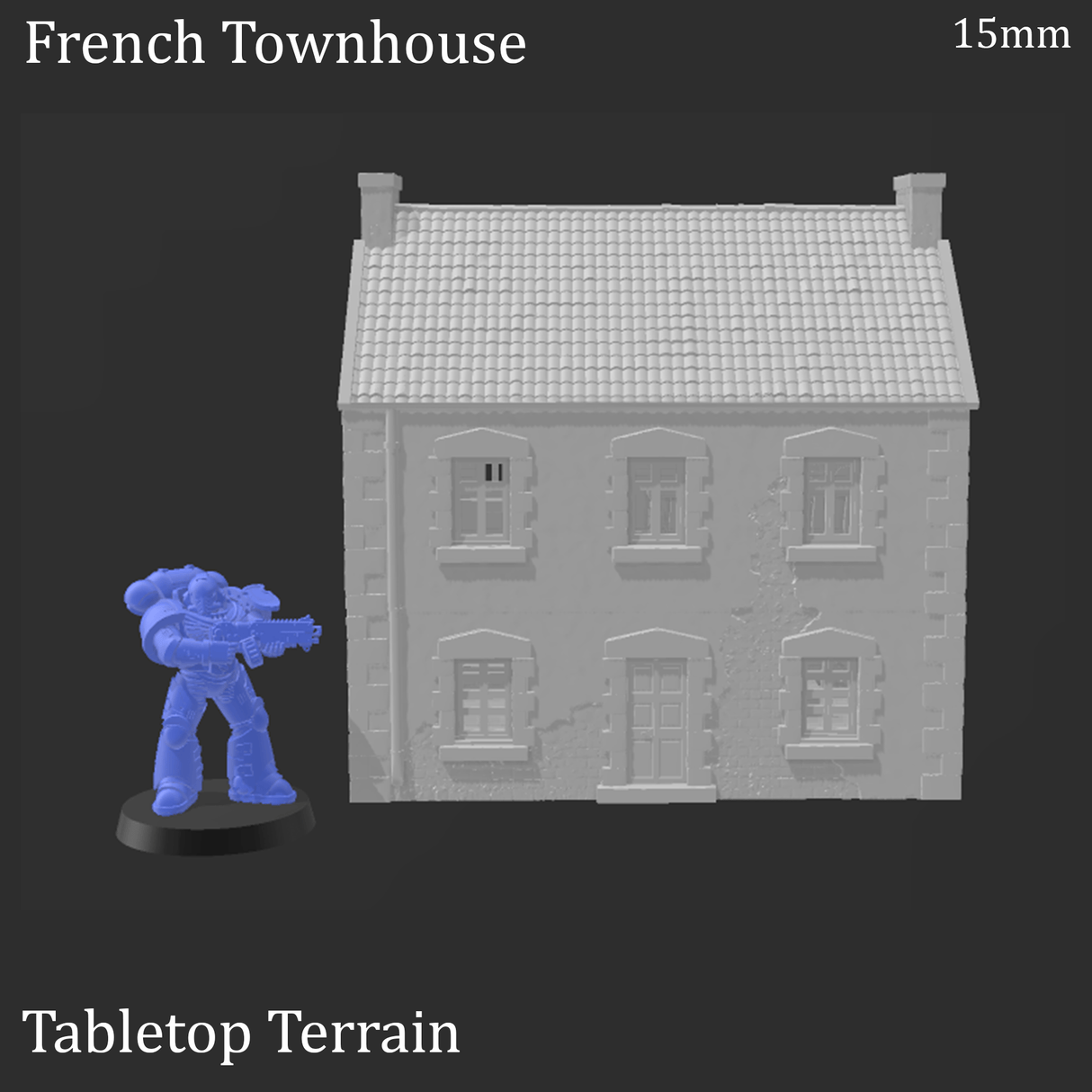 Tabletop Terrain Building French Townhouse - WWII Building