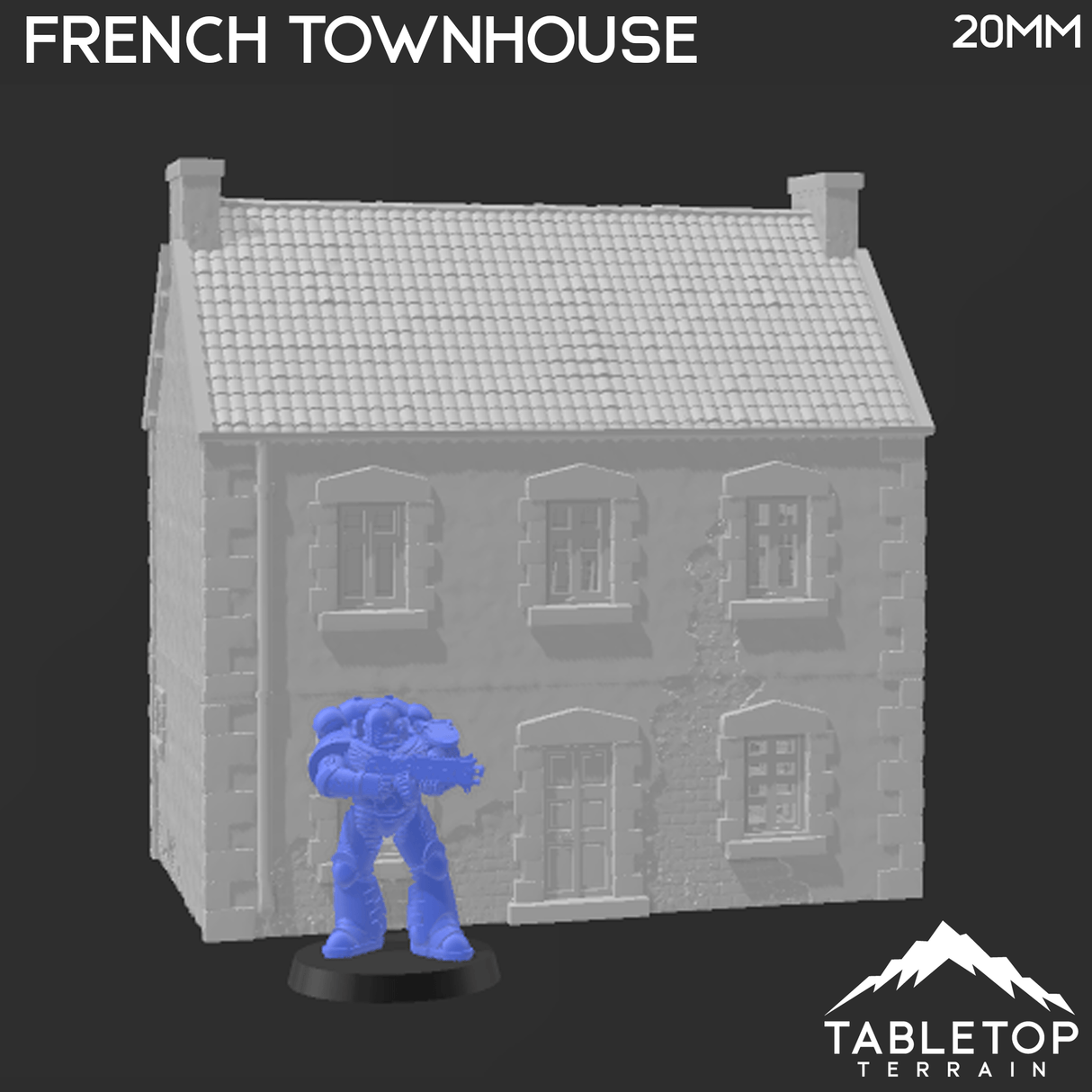 Tabletop Terrain Building French Townhouse - WWII Building