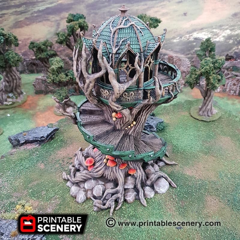 Tabletop Terrain Building Gloomwood Eyrie - Elven Fantasy Building