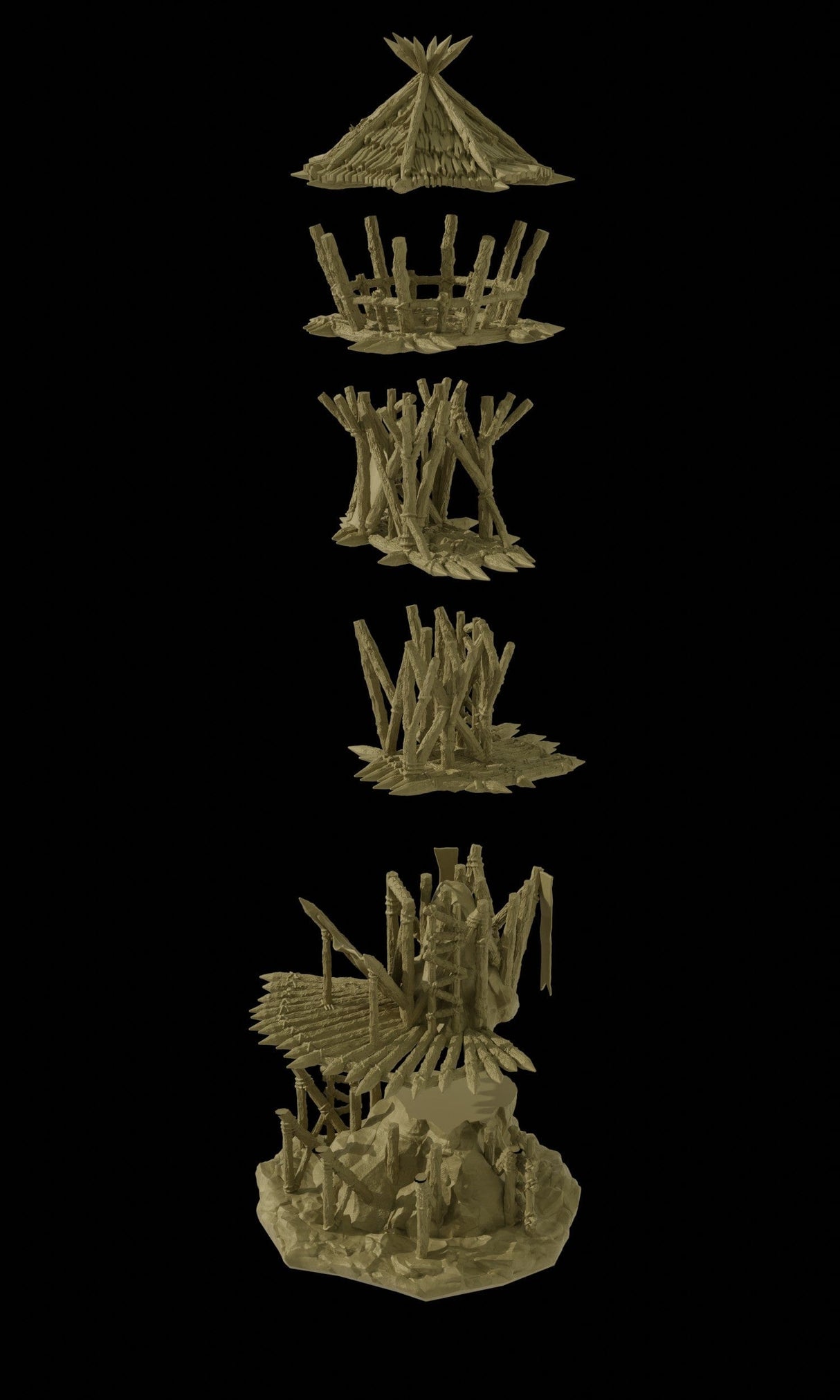 Tabletop Terrain Building Goblin Watchtower