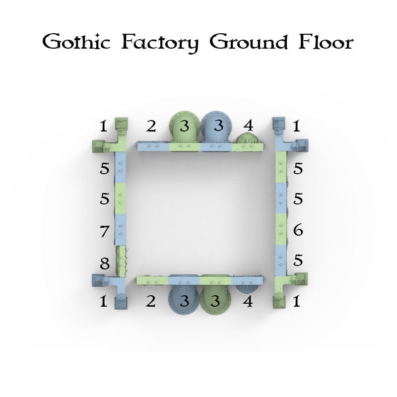 Tabletop Terrain Building Gothic Factory - Openlock - 40k Terrain
