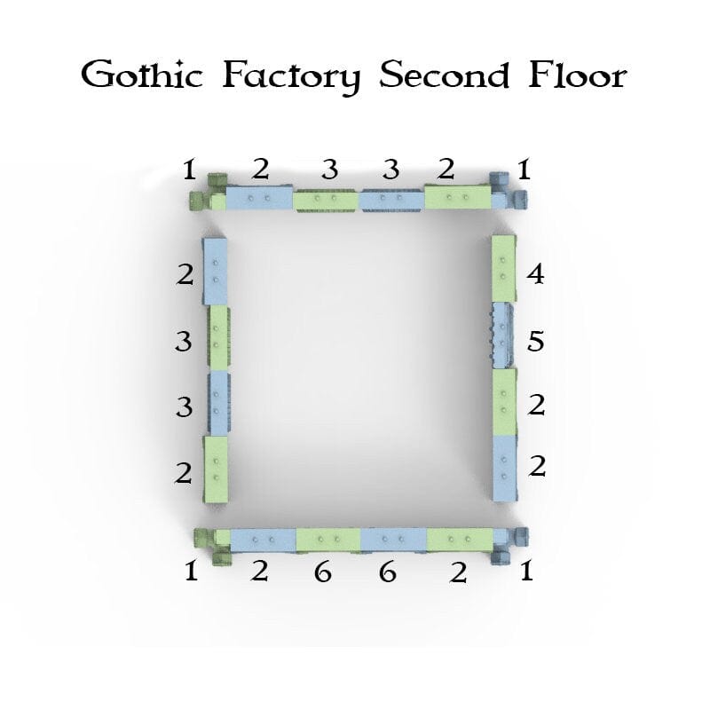 Tabletop Terrain Building Gothic Factory - Openlock - 40k Terrain