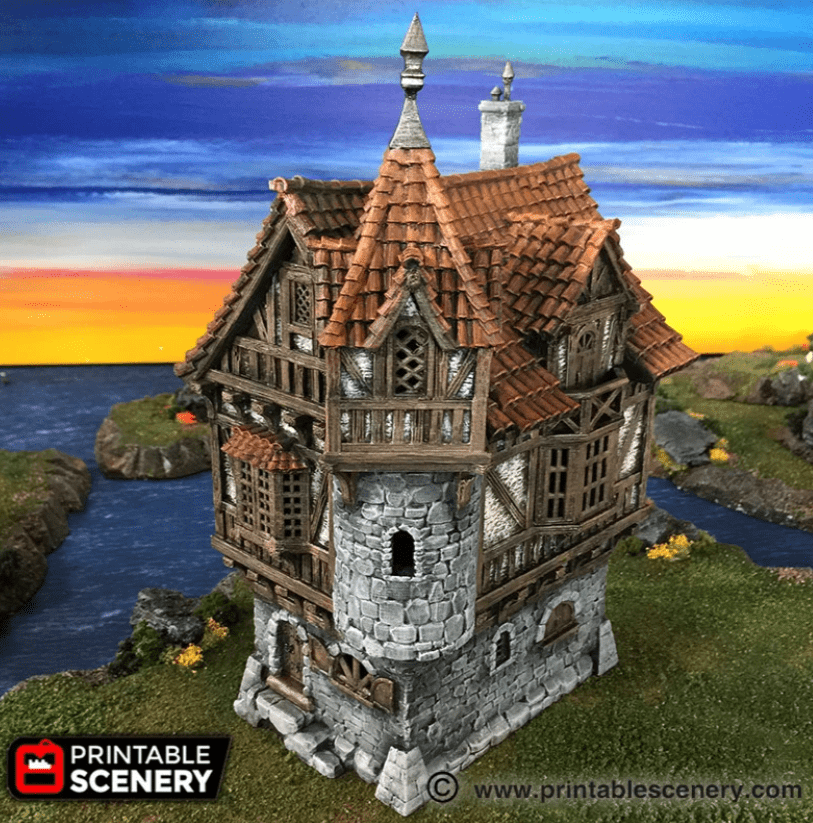Tabletop Terrain Building Governor's Mansion - Fantasy Building