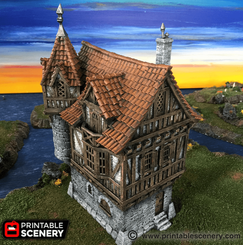 Tabletop Terrain Building Governor's Mansion - Fantasy Building