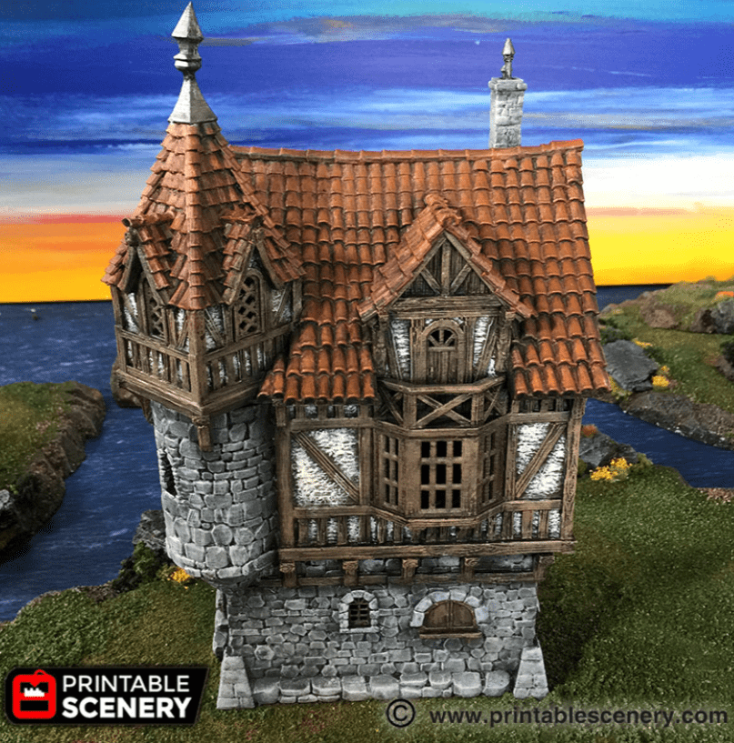 Tabletop Terrain Building Governor's Mansion - Fantasy Building