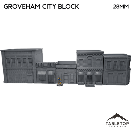 Tabletop Terrain Building Groveham City Block - Marvel Crisis Protocol Buildings