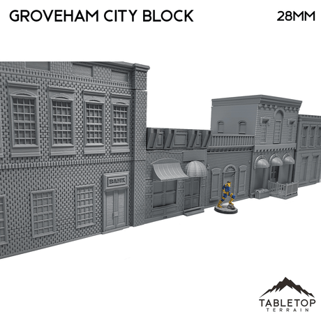 Tabletop Terrain Building Groveham City Block - Marvel Crisis Protocol Buildings