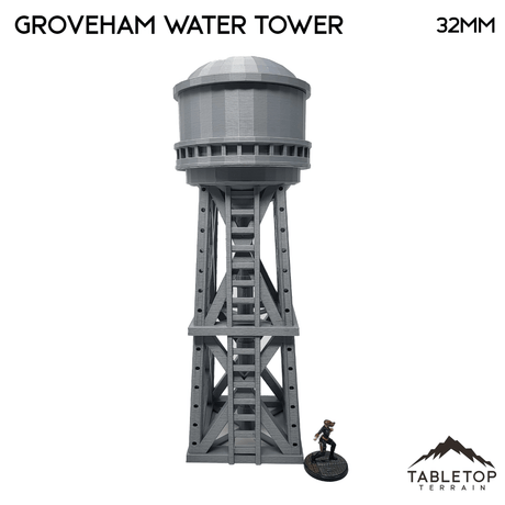 Tabletop Terrain Building Groveham Water Tower - Marvel Crisis Protocol Building