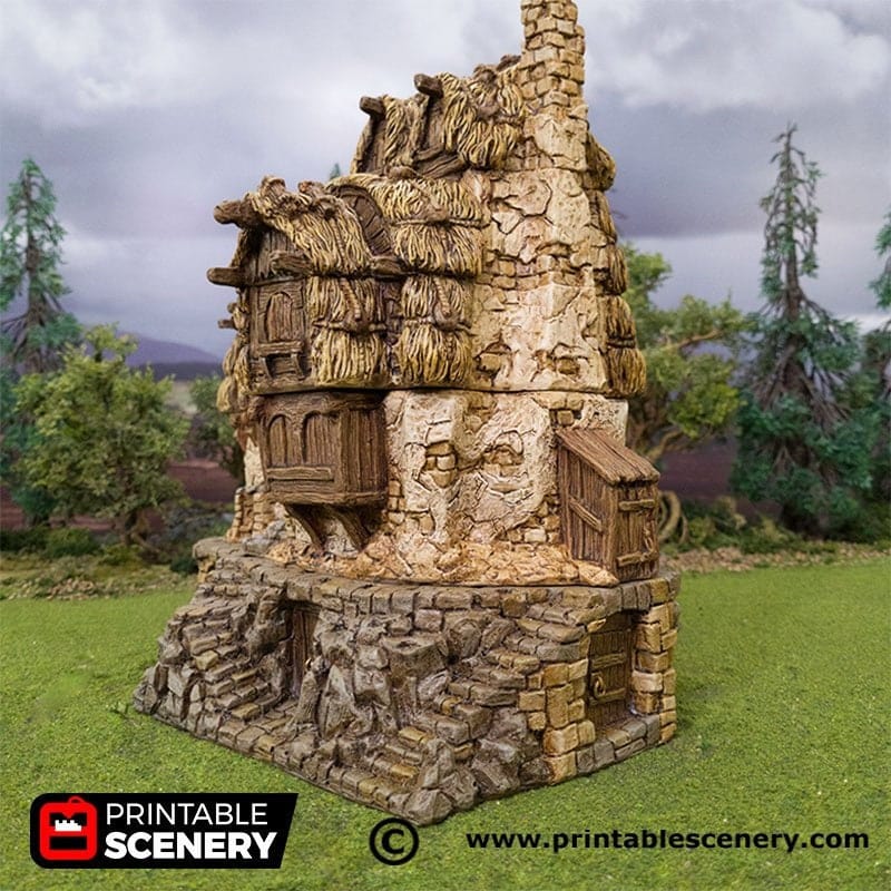Tabletop Terrain Building Hagglethorn Longhouse - Hagglethorn Hollow - Fantasy Building