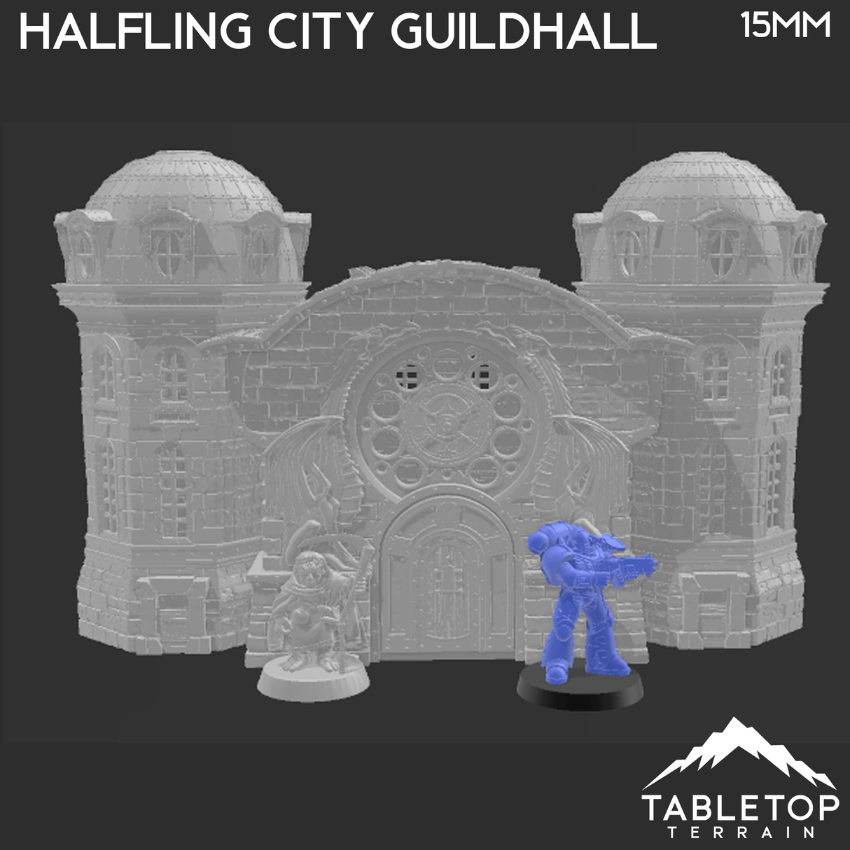 Tabletop Terrain Building Halfling City Guildhall - Rise of the Halflings - Fantasy Building