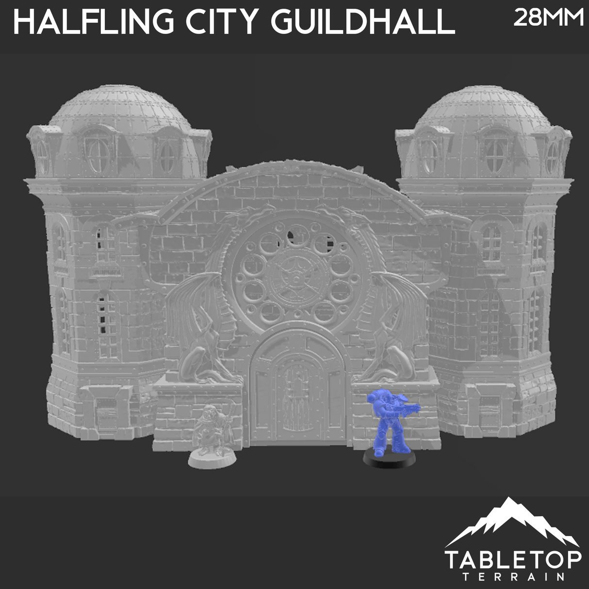 Tabletop Terrain Building Halfling City Guildhall - Rise of the Halflings - Fantasy Building