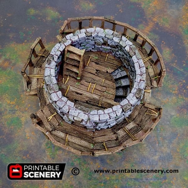 Tabletop Terrain Building Haunted Windmill - Fantasy Building