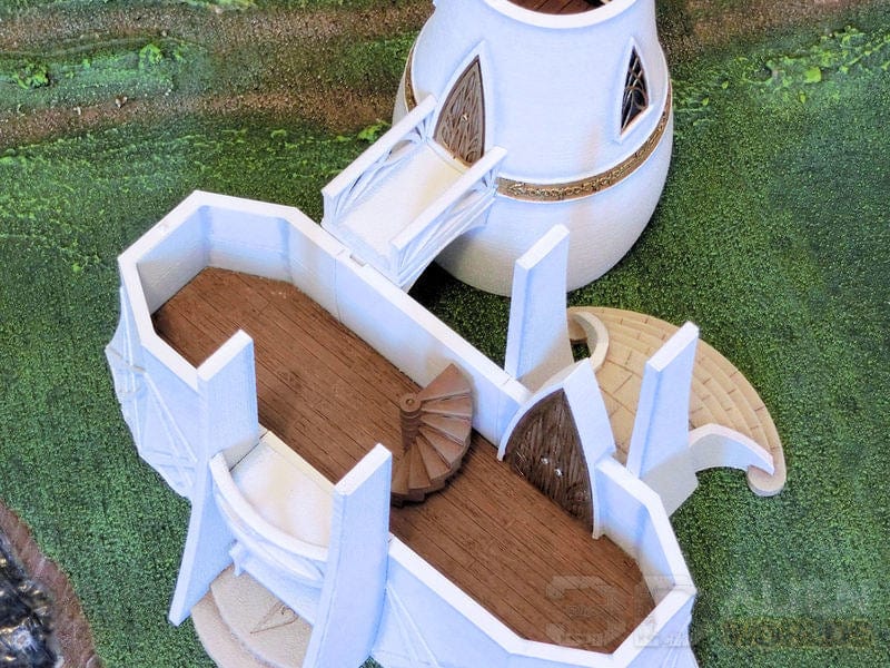 Tabletop Terrain Building High Elf House Tower - Elven Fantasy Building