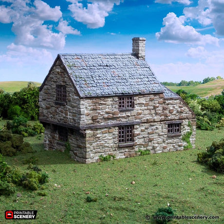 Tabletop Terrain Building Hollyhock Cottage - Country & King - Fantasy Historical Building