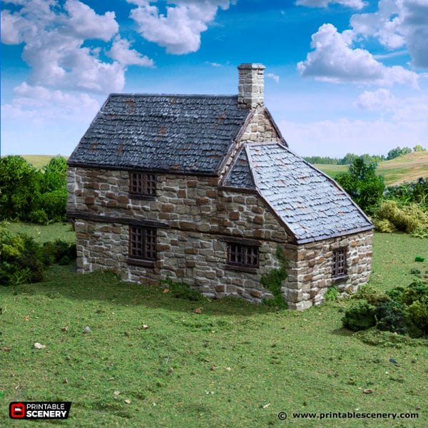 Tabletop Terrain Building Hollyhock Cottage - Country & King - Fantasy Historical Building