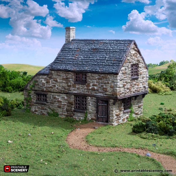 Tabletop Terrain Building Hollyhock Cottage - Country & King - Fantasy Historical Building
