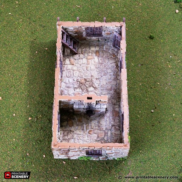 Tabletop Terrain Building Hollyhock Cottage - Country & King - Fantasy Historical Building