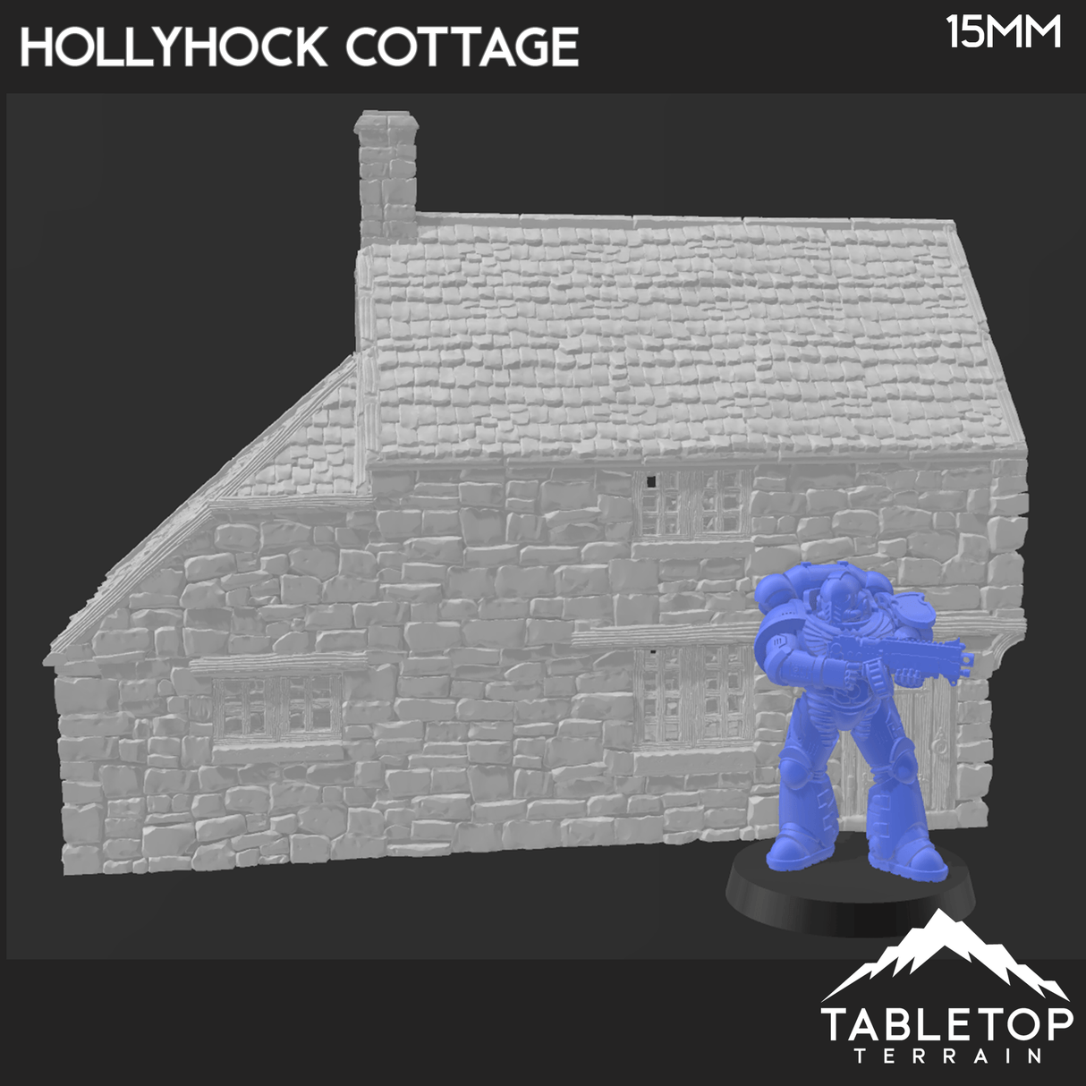 Tabletop Terrain Building Hollyhock Cottage - Country & King - Fantasy Historical Building