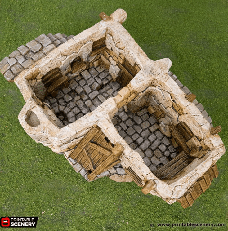 Tabletop Terrain Building Hunter's Lodge - Hagglethorn Hollow - Fantasy Building