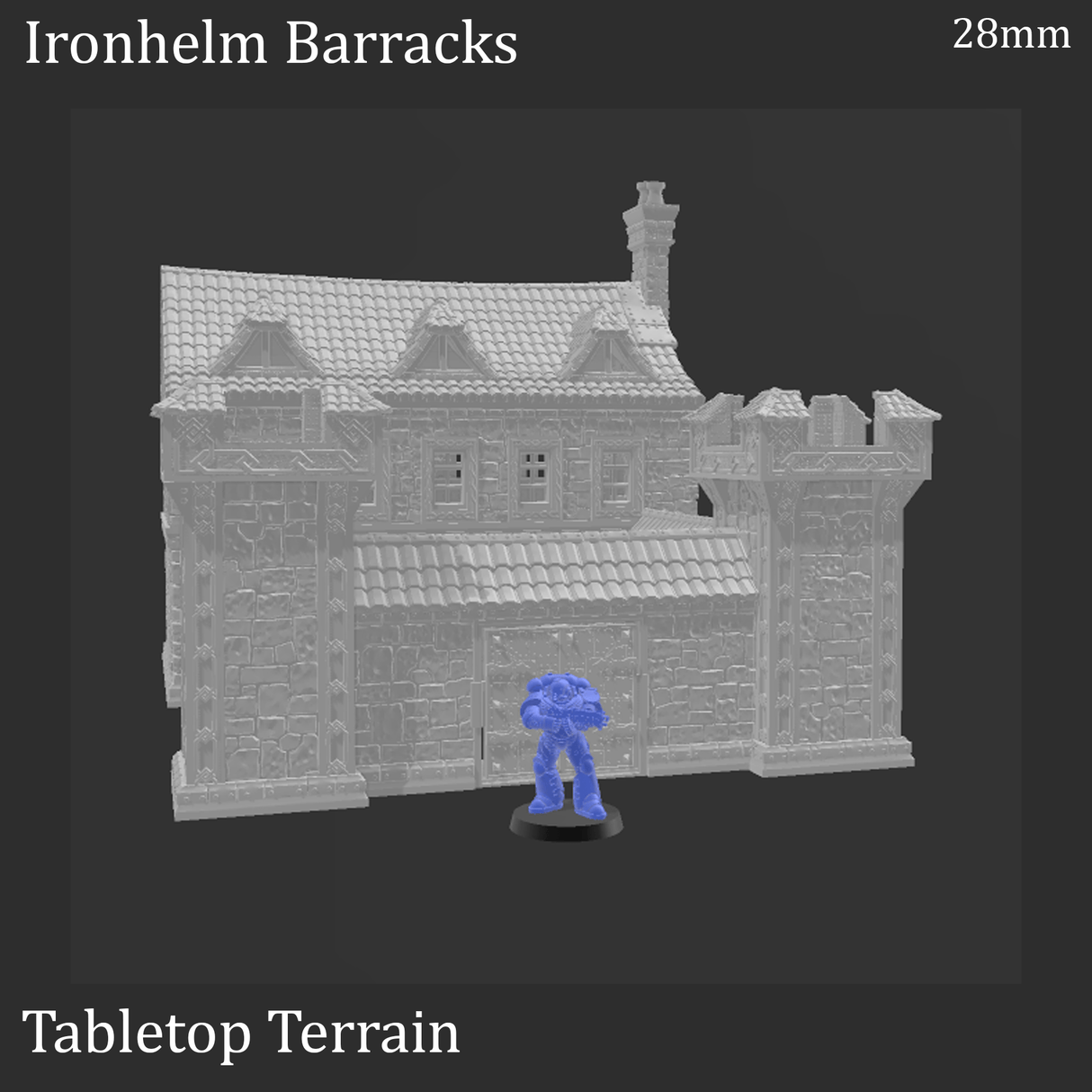 Tabletop Terrain Building Ironhelm Barracks - Fantasy Building