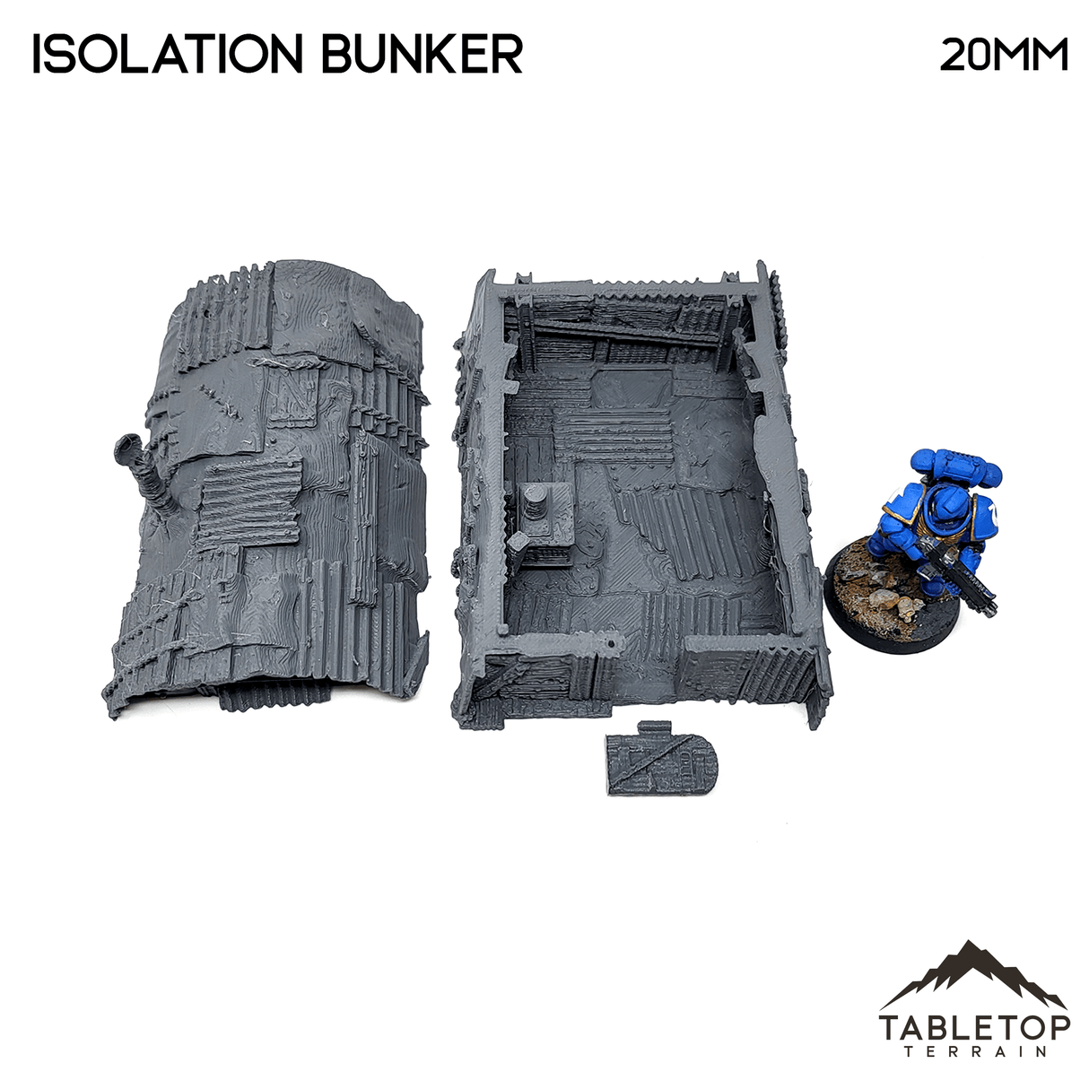 Tabletop Terrain Building Isolation Bunker - Apocalyptic Building