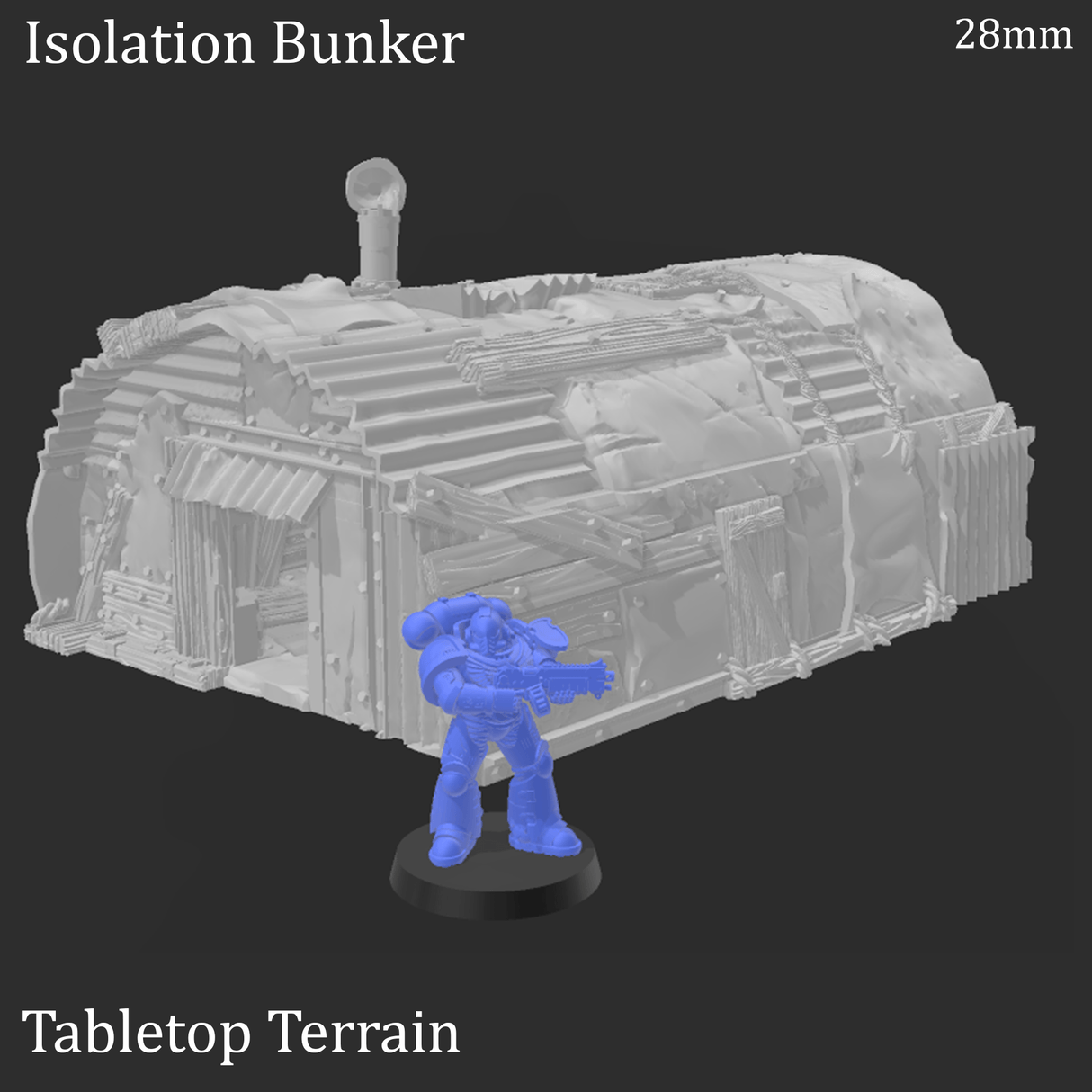 Tabletop Terrain Building Isolation Bunker - Apocalyptic Building