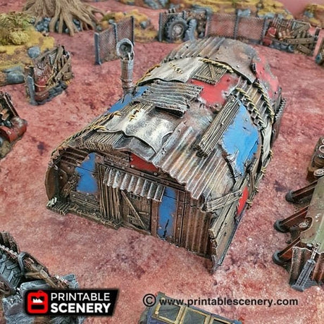 Tabletop Terrain Building Isolation Bunker - Apocalyptic Building