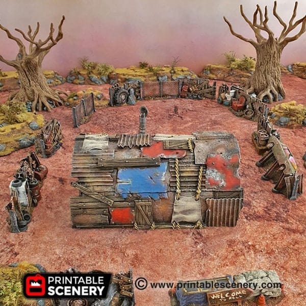 Tabletop Terrain Building Isolation Bunker - Apocalyptic Building