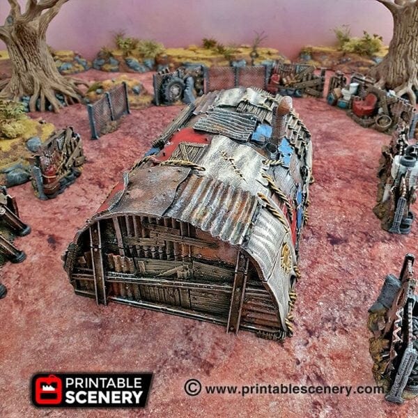 Tabletop Terrain Building Isolation Bunker - Apocalyptic Building
