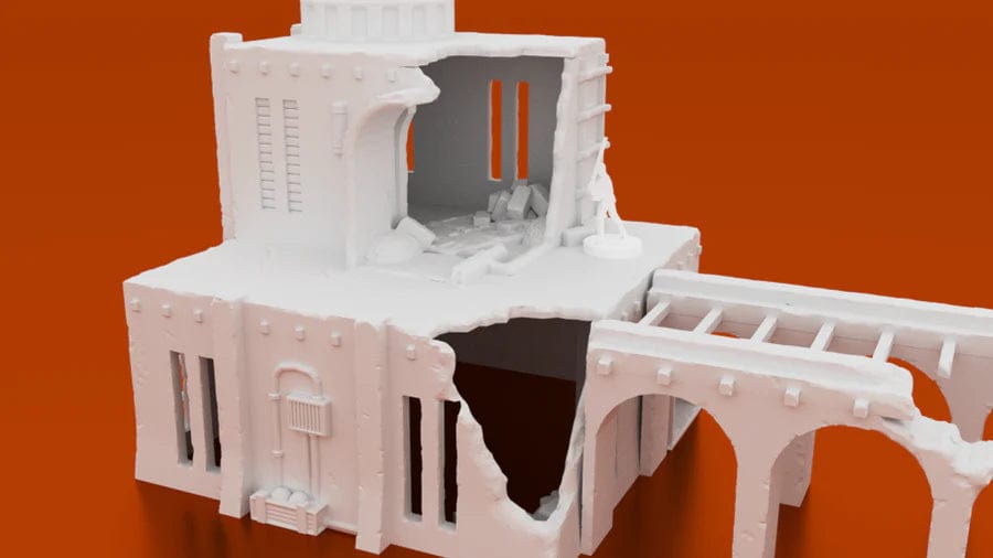 Tabletop Terrain Building Kaarsohn's Refuge + Ruined Refuge - Star Wars Legion Building