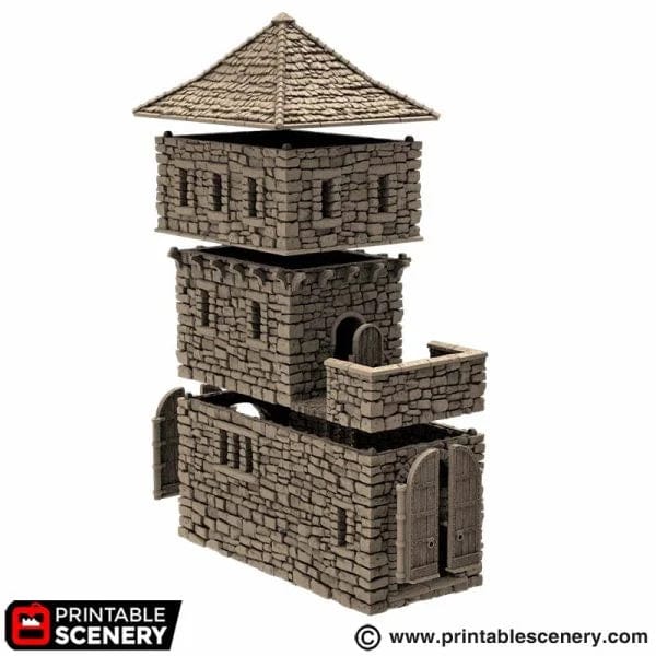 Tabletop Terrain Building King's Gate - Country & King - Fantasy Historical Building