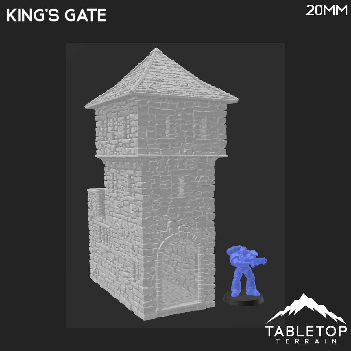 Tabletop Terrain Building King's Gate - Country & King - Fantasy Historical Building
