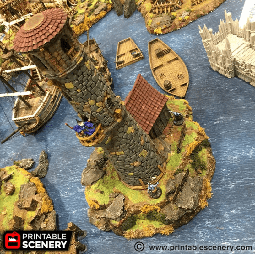Tabletop Terrain Building Lighthouse - Fantasy Building