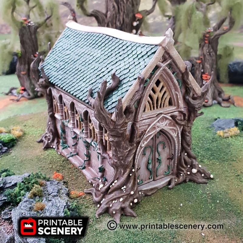 Tabletop Terrain Building Living Hall - Elven Fantasy Building