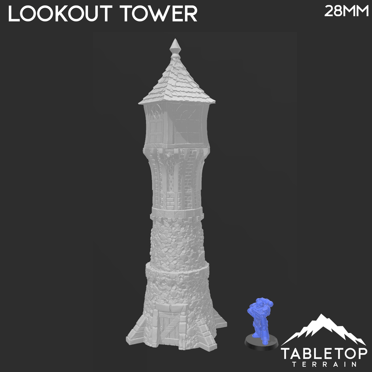 Tabletop Terrain Building Lookout Tower - City of Spiritdale - Fantasy Building