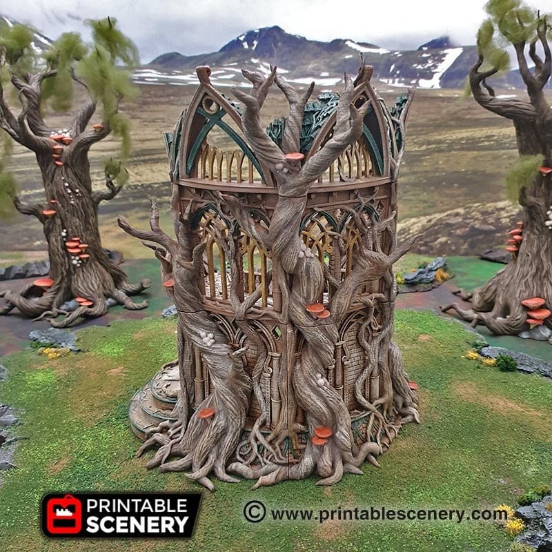 Tabletop Terrain Building Lost Library of Ithillia - Elven Fantasy Building