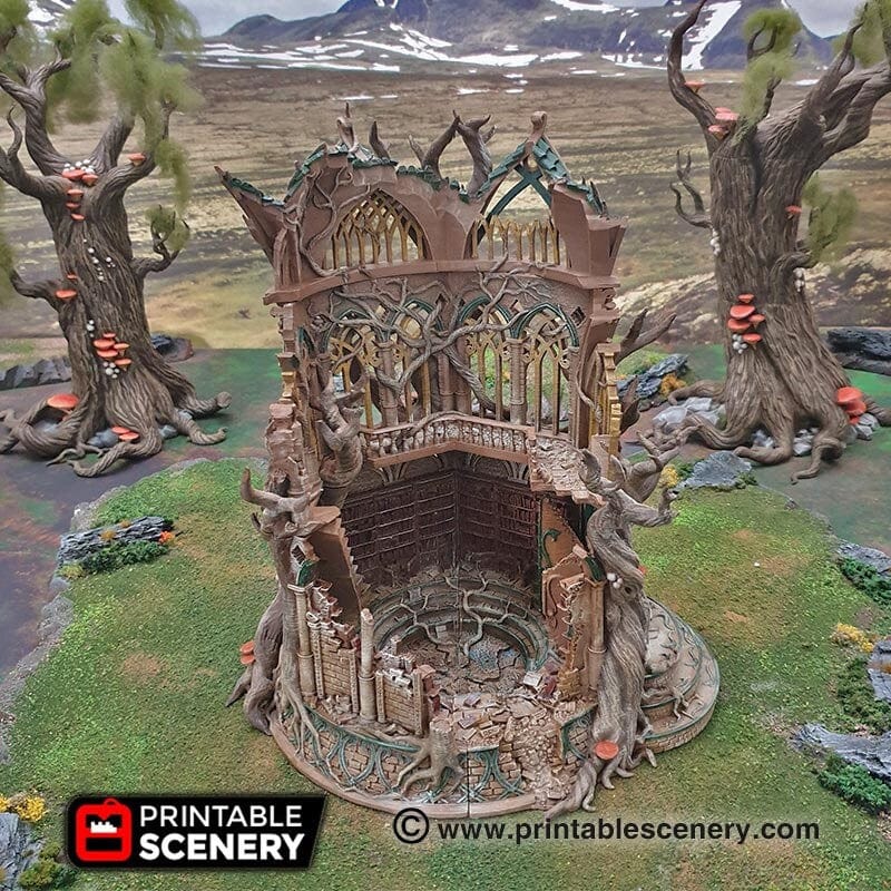Tabletop Terrain Building Lost Library of Ithillia - Elven Fantasy Building