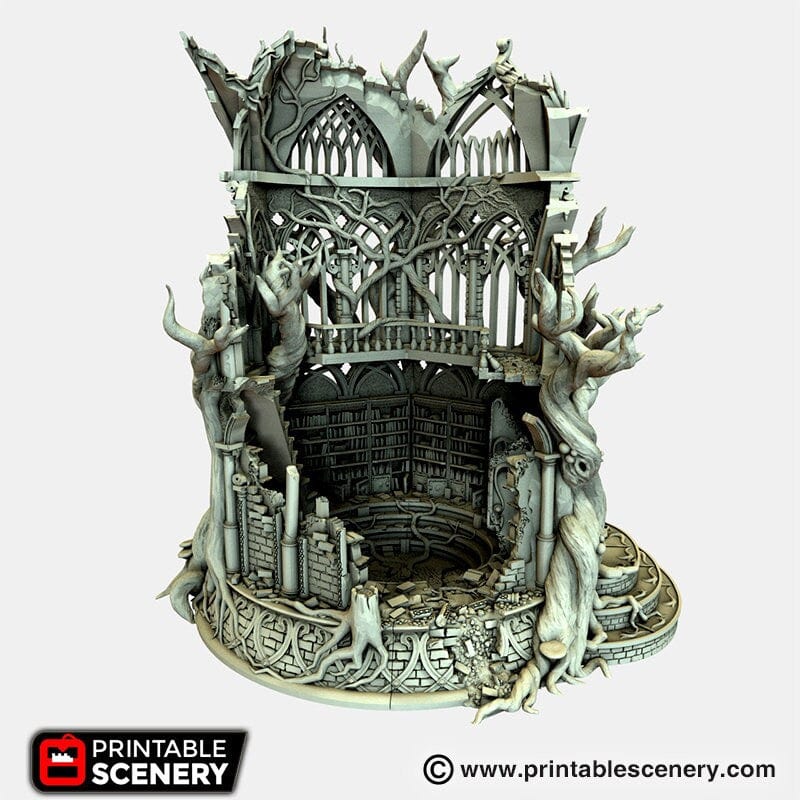Tabletop Terrain Building Lost Library of Ithillia - Elven Fantasy Building