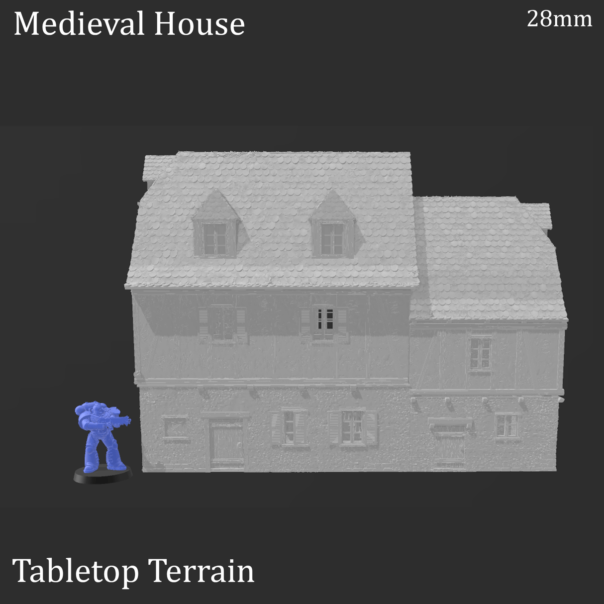 Tabletop Terrain Building Medieval House - WWII Building
