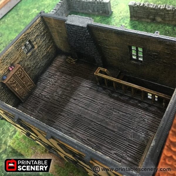 Tabletop Terrain Building Medieval House - WWII Building