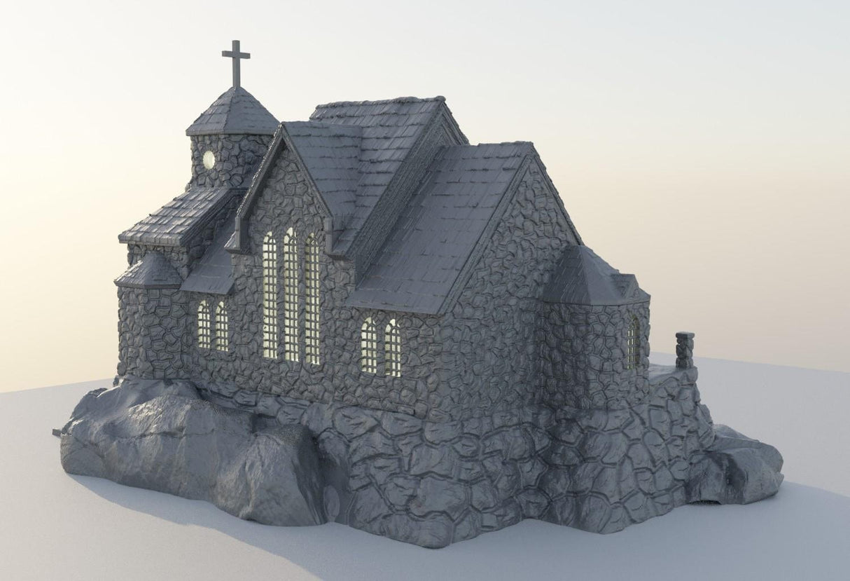Tabletop Terrain Building Medieval Mountain Church