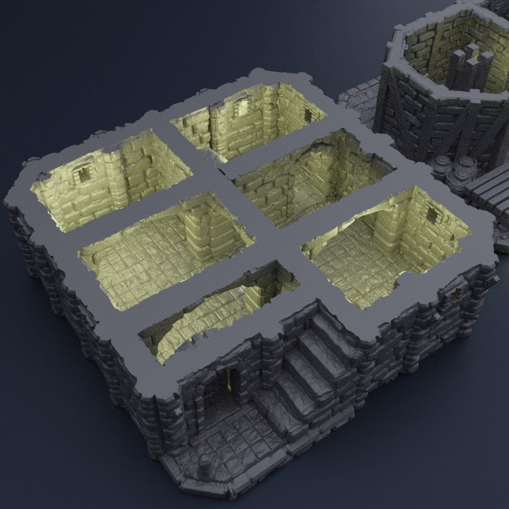 Tabletop Terrain Building Medieval Seaside Warehouse
