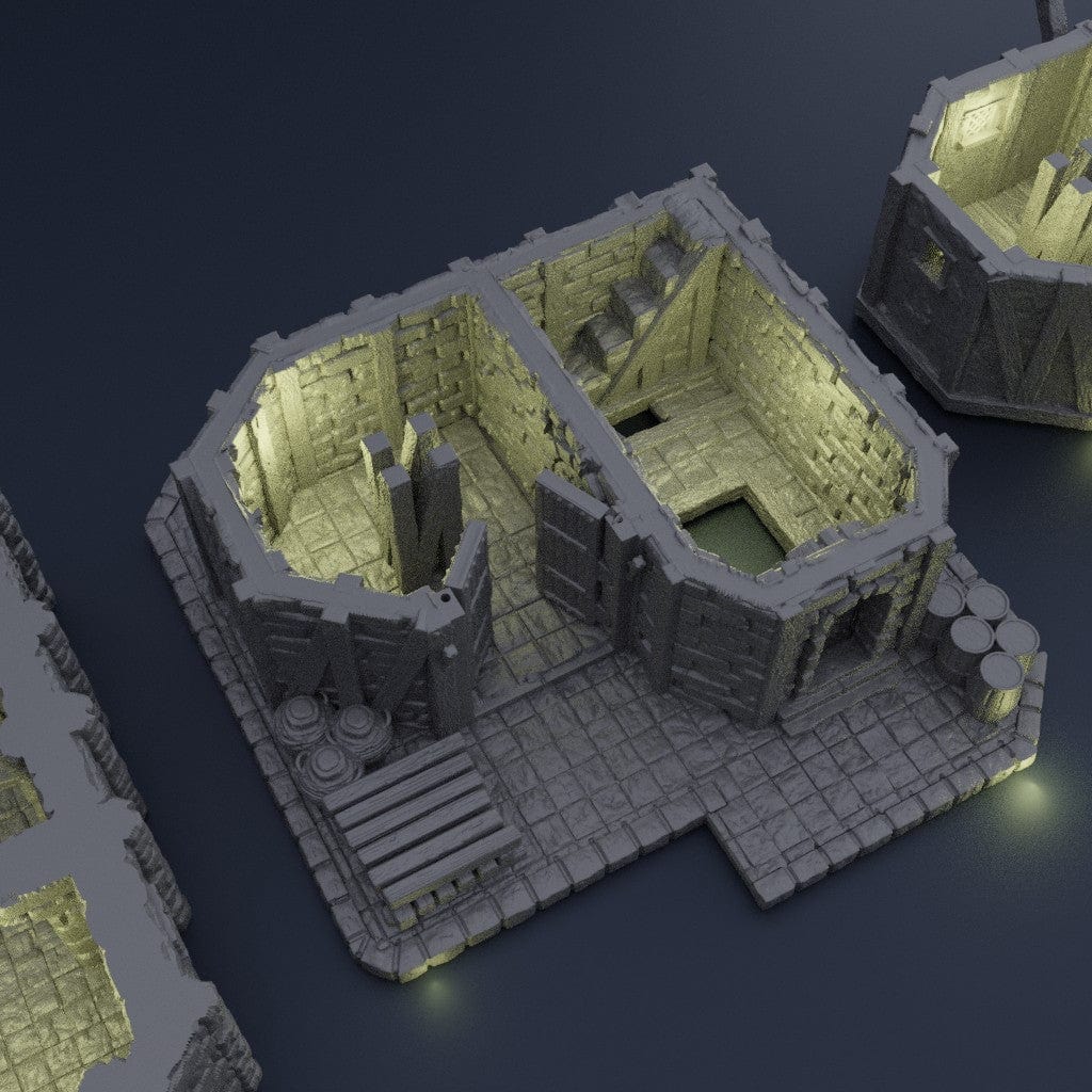 Tabletop Terrain Building Medieval Seaside Warehouse
