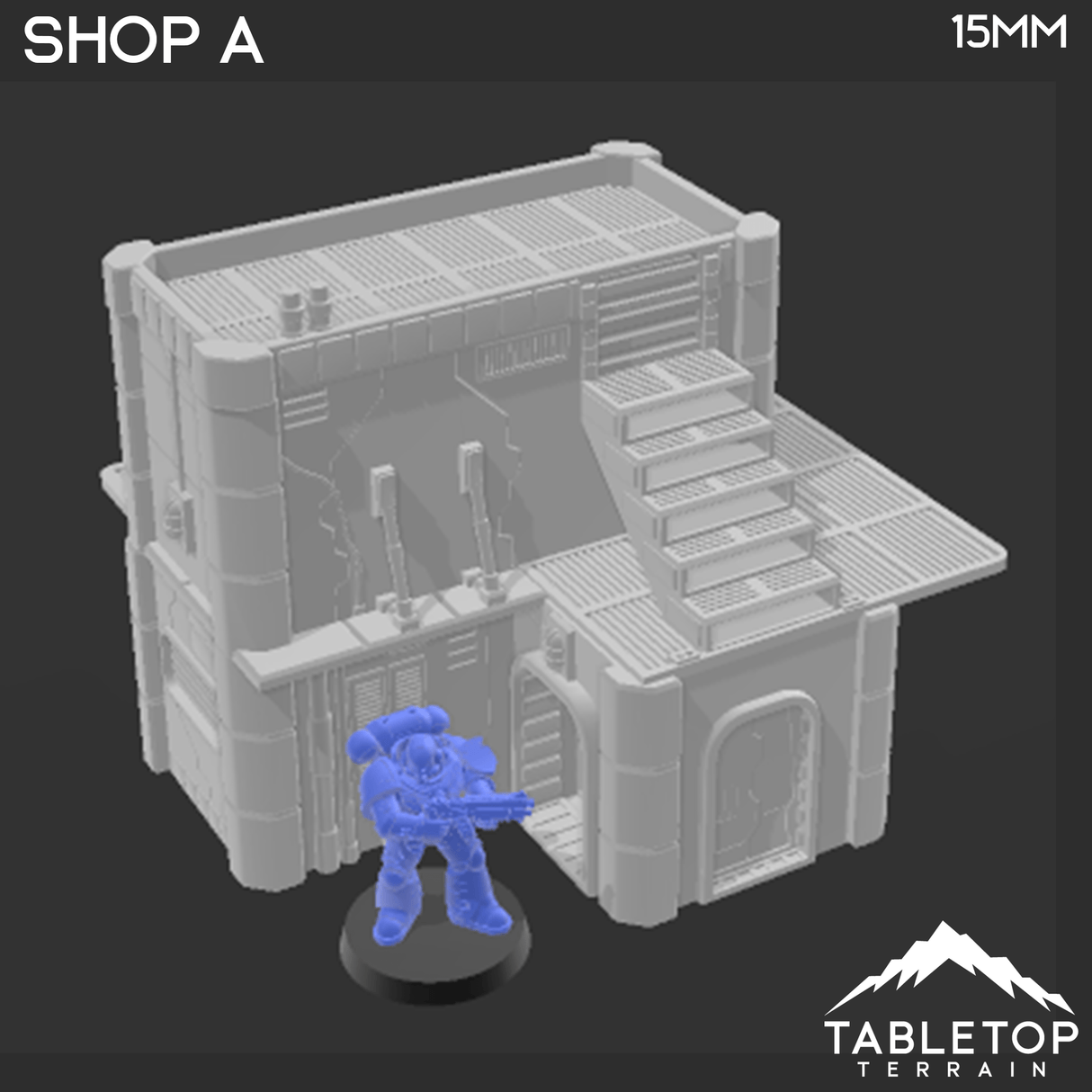 Tabletop Terrain Building Midrim City Medium Shop A - Star Wars Building
