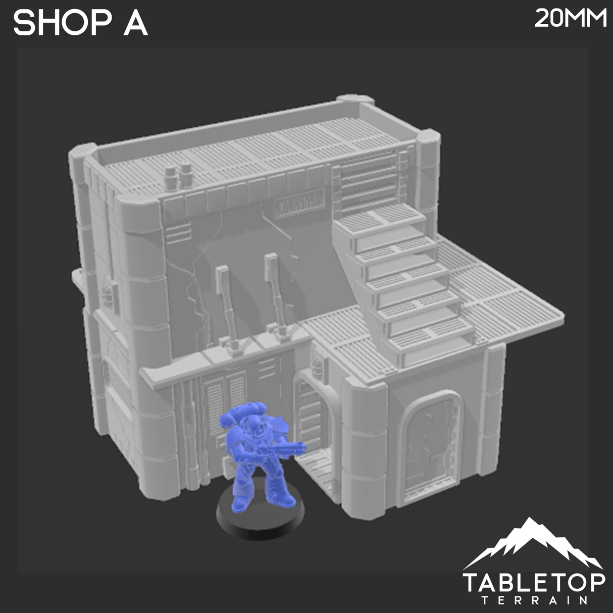Tabletop Terrain Building Midrim City Medium Shop A - Star Wars Building