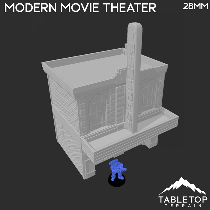 Tabletop Terrain Building Modern Movie Theater - Marvel Crisis Protocol Building