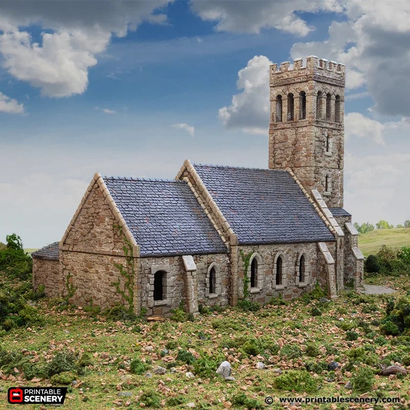 Tabletop Terrain Building Norman Church - Country & King - Fantasy Historical Building