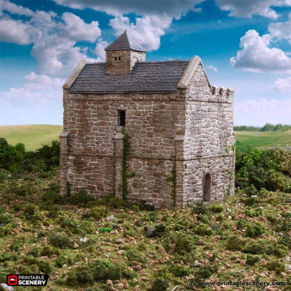 Tabletop Terrain Building Norman Stone Keep - Country & King - Fantasy Historical Building