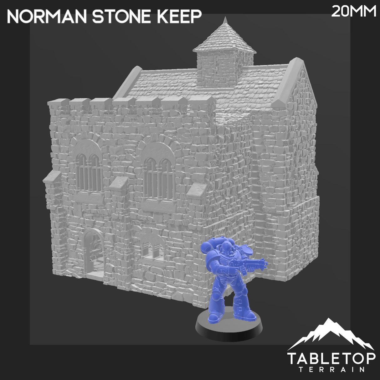 Tabletop Terrain Building Norman Stone Keep - Country & King - Fantasy Historical Building